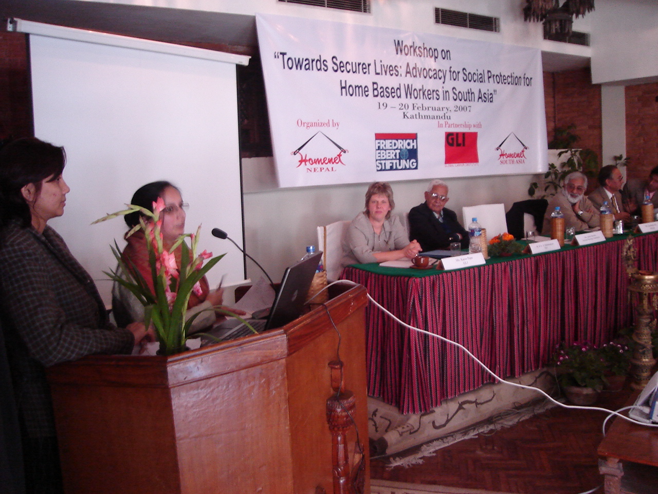 Policy advocacy workshop organised by HNN with HomeNet South Asia, GLI and FES, Kathmandu, 2006