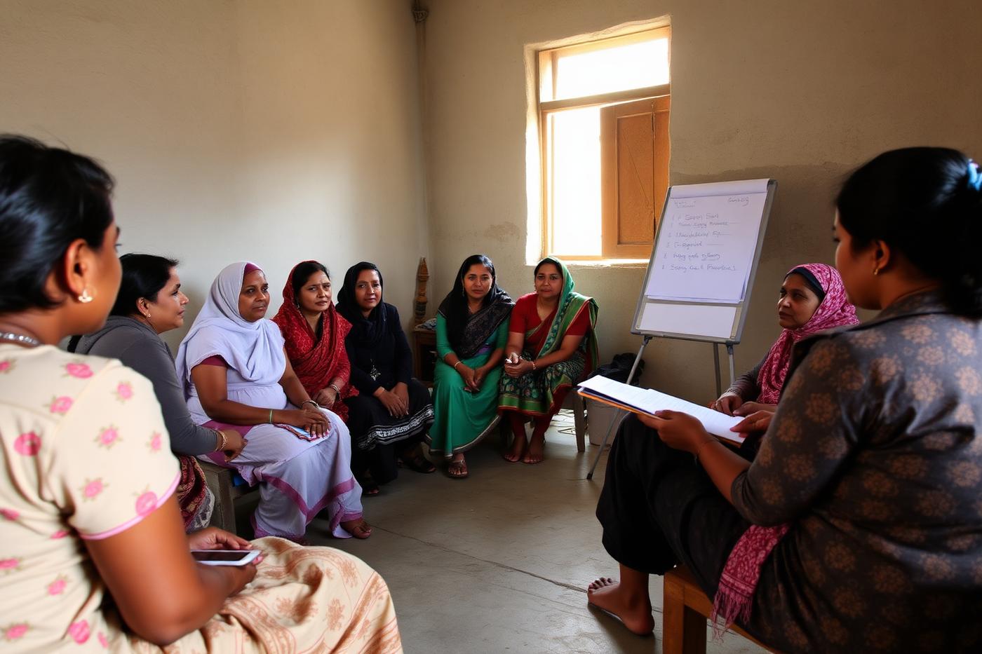 Women taking part in a HomeNet Nepal capacity-building workshop